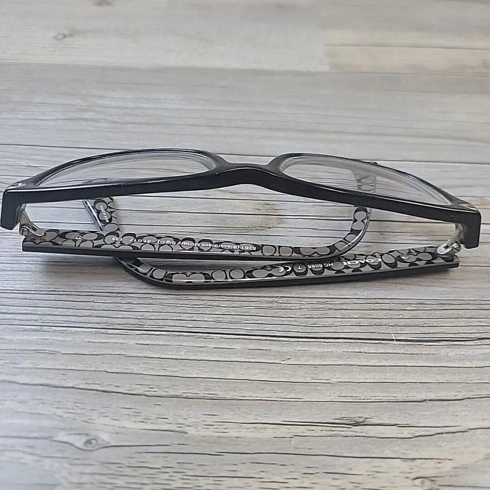 Coach HC6065 5261 Black Military Sig C Womens Eyeglasses 51-17 135 FRAMES ONLY‎